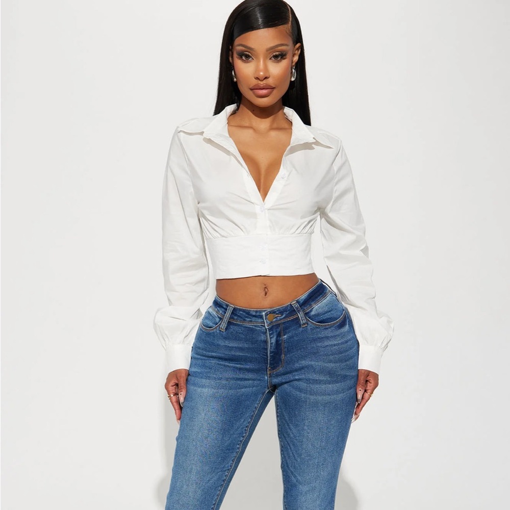 Business To Business Button Down Shirt - White